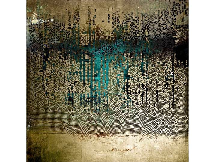 Acrylglasbild QUEENCE Abstrakte Kunst mit Gold , gold (farbe bild(er): goldfarben), B:100cm H:100cm T:2,4cm, Bilder, Acrylglasbild, Goldveredelung, Handgearbeitet, Gerahmt, Edel