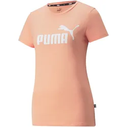 PUMA Essentials Logo Heather T-Shirt Damen peach pink heather XS