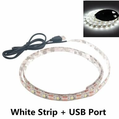 Uplift Picks Flexible USB LED Strip Lights For Brighter TV And Room Accents white 2 Meters