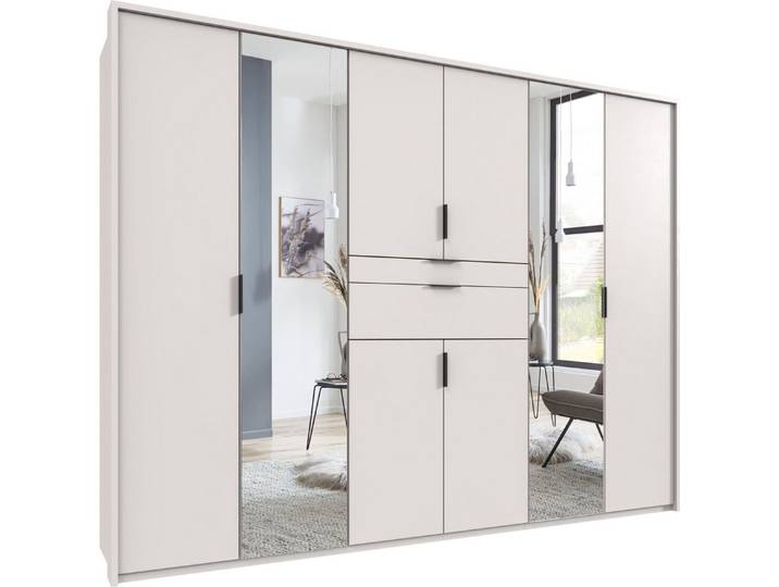 Wimex Drehtürenschrank Moldau Kleiderschrank mit Spiegel Schlafzimmerschrank Wähle deine Innenausstattung fertig konfiguriert im Schrank