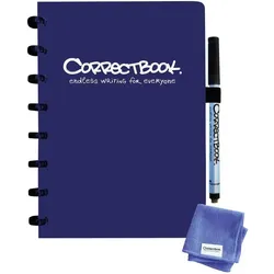 Correctbook, Heft + Block, Marineblaues Heft DIN A5 (A5, Liniert)