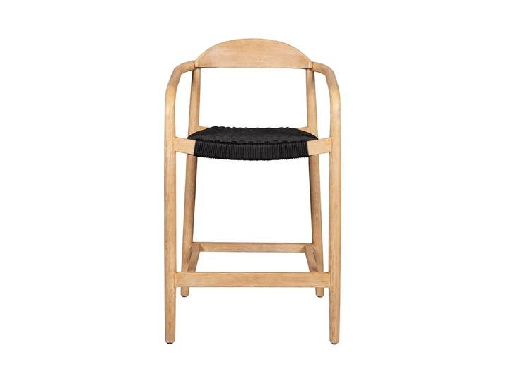 Chaise snack Eucalyptus et corde noire