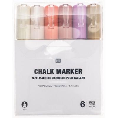 TAFELMARKER SET NATUR, 6-TEILIG