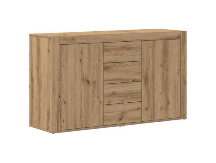 GHVBNMF Sideboard Artisan-Eiche 120x36x69 cm Kommode Holzwerkstoff Vielseitiger Schrank für Wohnzimmer und Esszimmer mit 4 Schubladen und 2 Türen für strukturierte Ordnung.