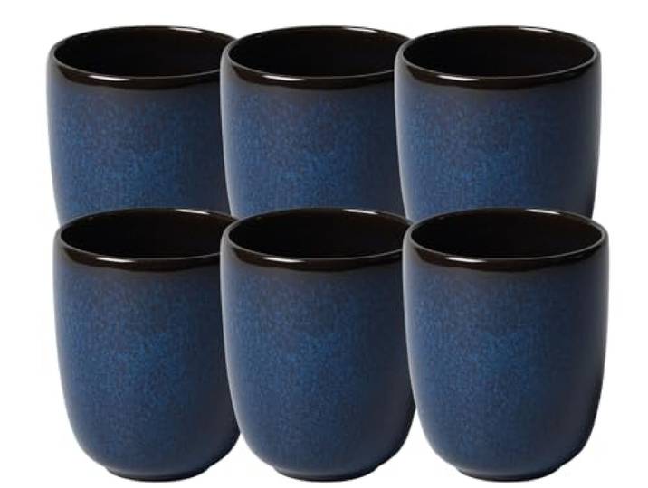 like. by Villeroy & Boch Lave bleu Becher ohne Henkel Set 0,4 l Set6