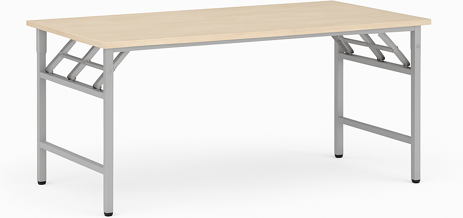 B2B Partner Klapptisch FAST READY, 160x80 cm, graues Gestell, Birke