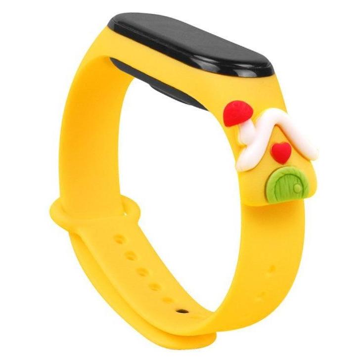 Hurtel Strap Xmas Wristband für Xiaomi Mi Band 4 / Mi Band 3 Christmas Silicone Strap Armband Gelb (Haus) (Plastic) (1404978613)