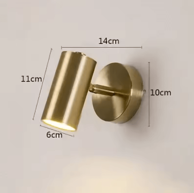 Inspire Curations Modern Adjustable Gold LED Wall Lamp b Gold cool White(5500 7000k)