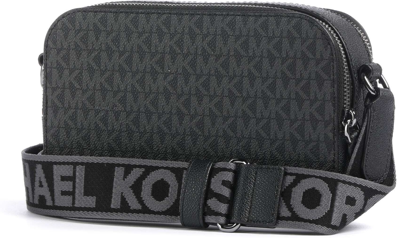 Michael Kors Hudson   Leer Crossbody tas   zwart