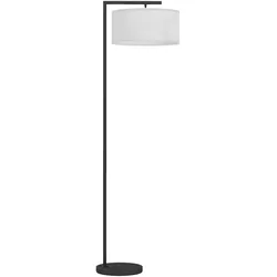 STEHLAMPE Eisen Leinenstoff Schwarz+weiß