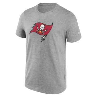 T-Shirt FANATICS "Fanatics T-Shirt Tampa Bay Buccaneers Primary Logo Graphic", Damen, Gr. L, grau, 100% Baumwolle, Shirts T-Shirt