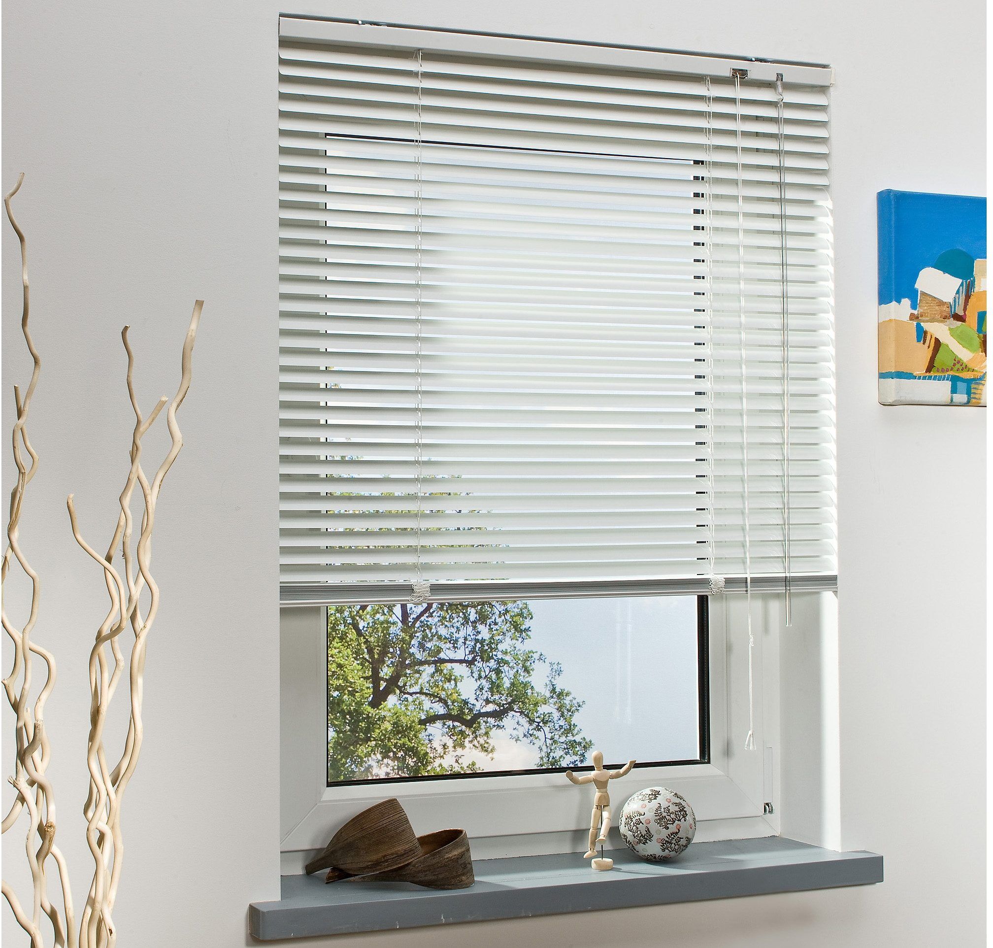 Jalousie LIEDECO "Aluminium-Jalousie" Gr. 23, weiss (weiß), B:160cm H:160cm, Jalousien, Jalousie, Aluminium weiß 160cm, 160cm