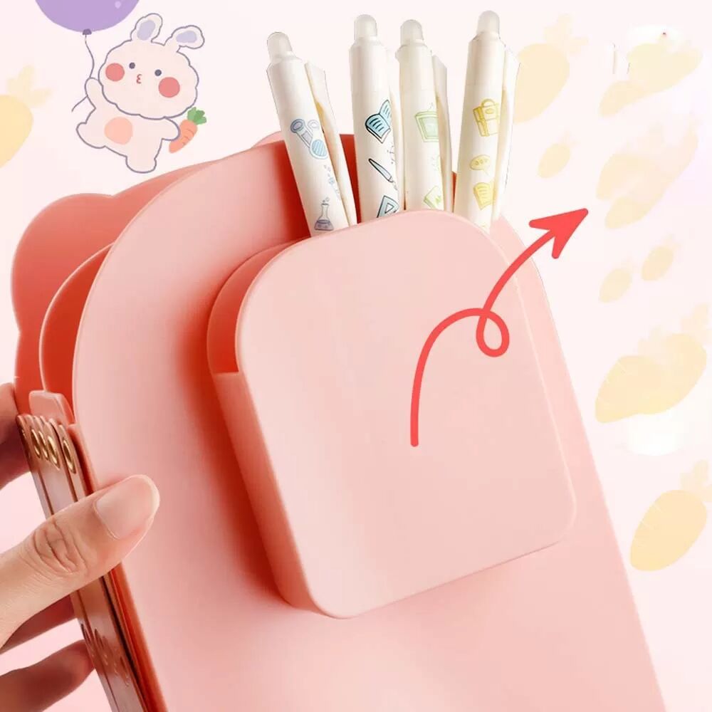 INF Ausziehbarer Buchstütze mit Stifthalter - Naughty Bear Design Rosa