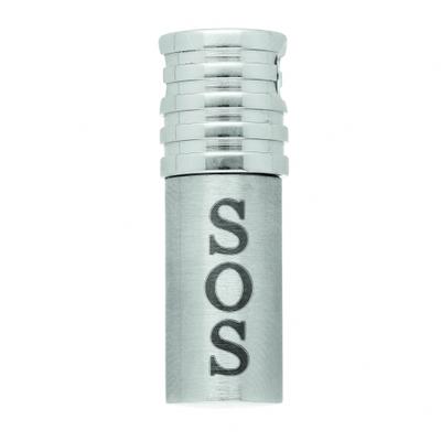 Kettenanhänger ADELIA´S "Damen Edelstahl SOS Kapsel Anhänger Röhrchen", silber, Schmuckanhänger, Damen, Edelstahl, Kettenanhänger, Schmuckset - Set mit Halskette