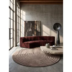 Teppich Pflegeleicht Braun 160x160 cm - CETINA   Kadima Design
