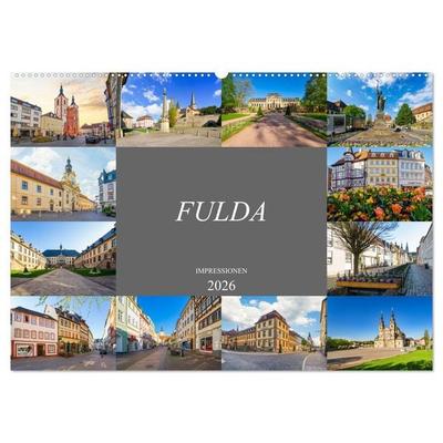 Fulda Impressionen (Wandkalender 2026 DIN A2 quer), CALVENDO Monatskalender