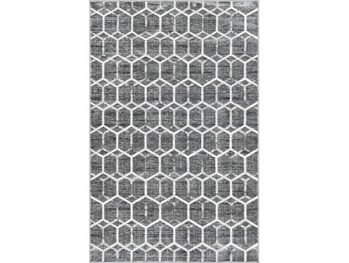 Teppich Titan Trellis, LAGERRÄUMUNG , grau (grau, elfenbeinfarben), B:152cm H:13mm L:244cm, Polypropylen (PP), MYFLAIR MÖBEL & ACCESSOIRES, Teppiche, Teppich, Kurzflor, gewebt, modernes geometrisches Design