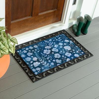 Evergreen "Gilded Meadow Embossed Door Mat - 30"" x 18"""