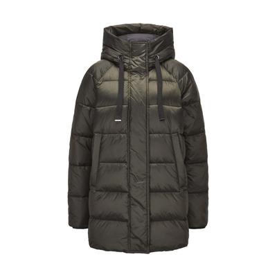 Steppjacke MILESTONE "Milestone Steppjacke MSUmeko", Damen, Gr. 40, braun (dunkeloliv), Casual, regular fit, Jacken Steppjacke, sportive Steppjacke in A-Linie