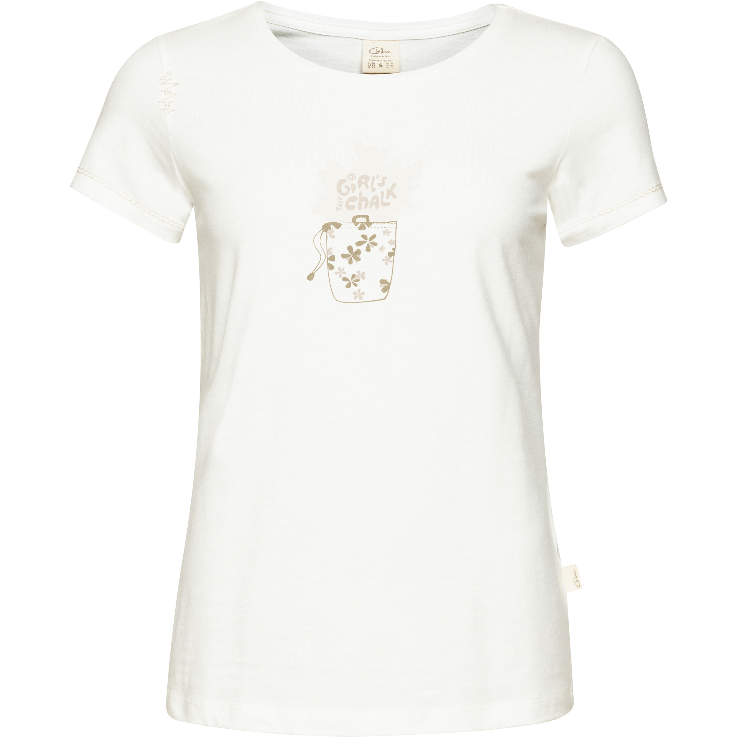 Chillaz Gandia Girls Talk Chalk Damen T-Shirts weiss Größe XS Sportklettern | Bouldern | Lifestyle Hautfreundlich Lyocell (Tencel)