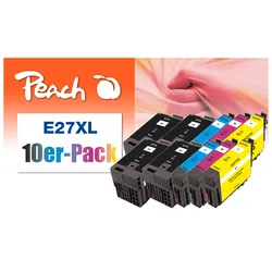 Peach 10er-Pack Tintenpatronen, kompatibel zu Epson T2716, No. 27XL, C13T27164010*2