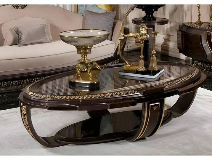 Xlmoebel Couchtisch Eleganter Tisch mit kunstvollen Details und edlem Finish, Made in Europa