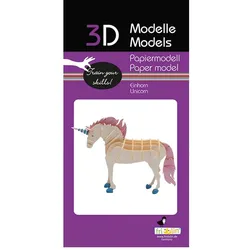 3D Modelle Papiermodell - Einhorn