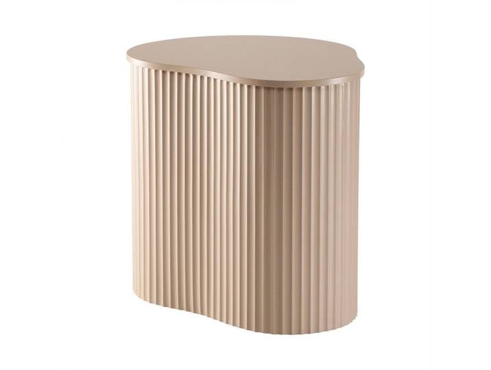 Calicosy Beistelltisch, in kashmir lackiert 37/47,5/47 cm, Beige, Holzwerkstoff, 37x47.5x47 cm, Wohnzimmer, Wohnzimmertische, Beistelltisch