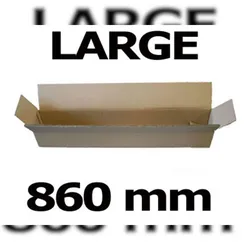 VEPATIM 25x Faltkarton Versandhülsen  860x105x105mm sehr stabil 2-wellig braun