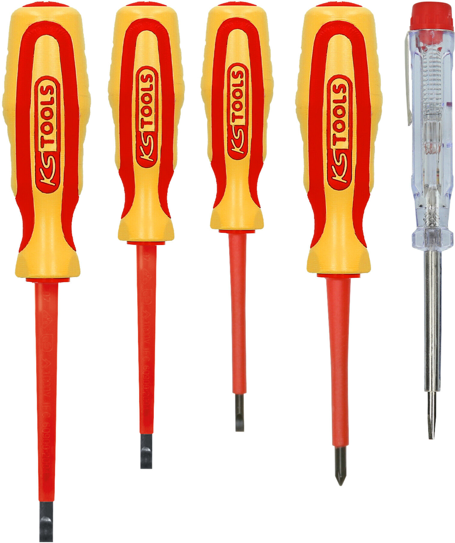KS Tools ERGOTORQUE VDE Schraubendreher-Satz, PH+Schlitz, 5-teilig (117.0540)