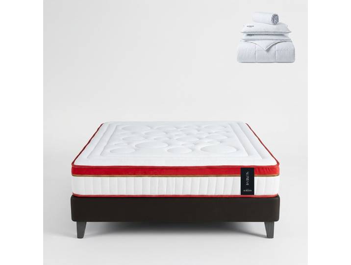 Prêt à dormir matelas mémoire h24 sommier 140x190