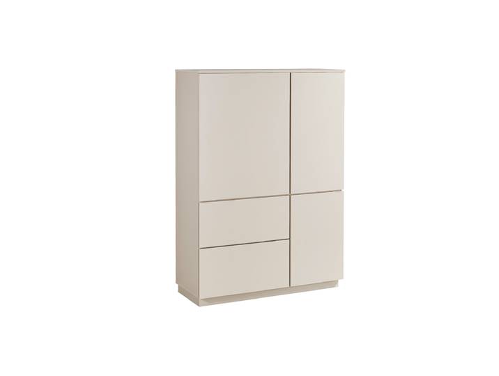 Highboard 3 Türen 2 Schubladen Beige-Kaschmir 103 cm - VINCE