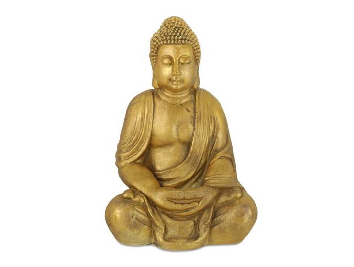 Relaxdays Große Buddha Figur Garten 70 cm