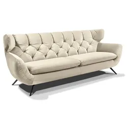 Portobello Sofa Chester Stoff Pearl 3-Sitzer
