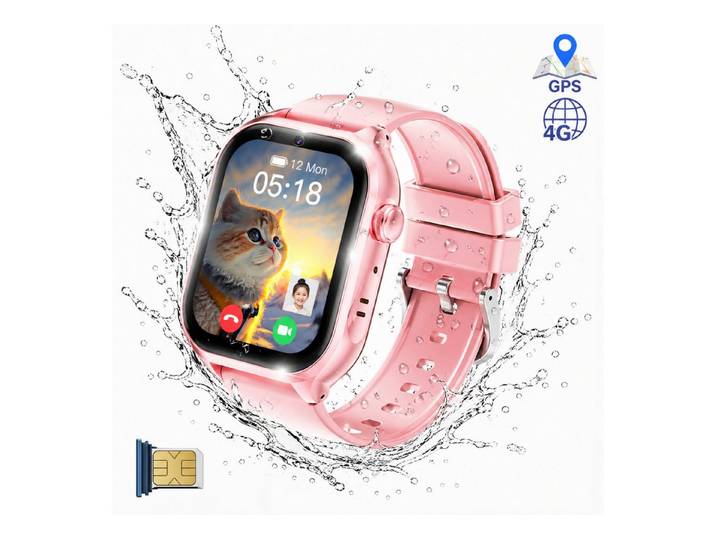 Forrlite Kinderuhr Smartwatch Kinder mit GPS und 4G, Installierbare APP Smartwatch