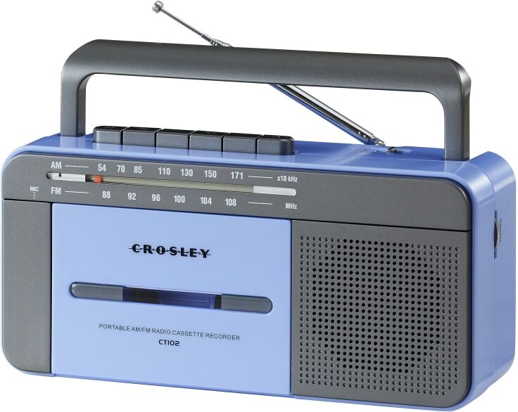 Reproductor de Casete Crosley CT102A azul y gris
