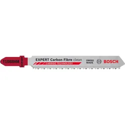 Bosch EXPERT ‘Carbon Fiber Clean’ T 108 BHM Stichsägeblatt, 3 Stück - 2608900565