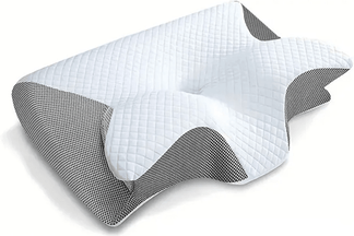 Inspire Essentials Orthopedic Butterfly Cervical Pillow For Neck Pain Relief & Spine Support gray