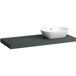 LAUFEN LANI Waschtischplatte, ein Ausschnitt rechts, 1185x495x65mm, H4046731122661, Farbe: Verkehrsgrau
