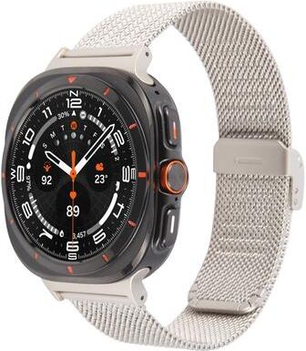 Everyday Crate Samsung Galaxy Watch Ultra 47mm Ultra 2025 Milanese Metal Watch Band With Integrated Buckle starlight