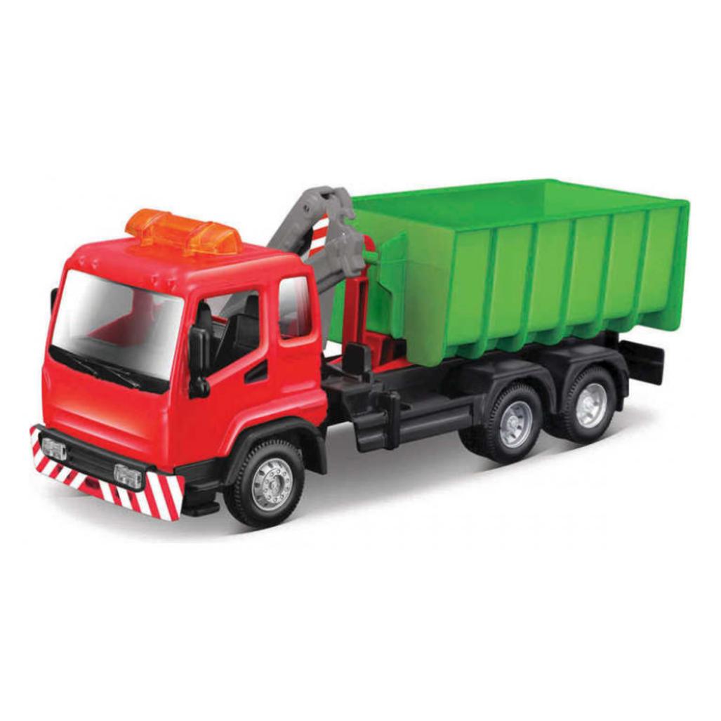 Bburago 18/32264 Construction vehicle with trolley and crane 1:32 scale metallic red/green (Asst. 18 (43BB32264)