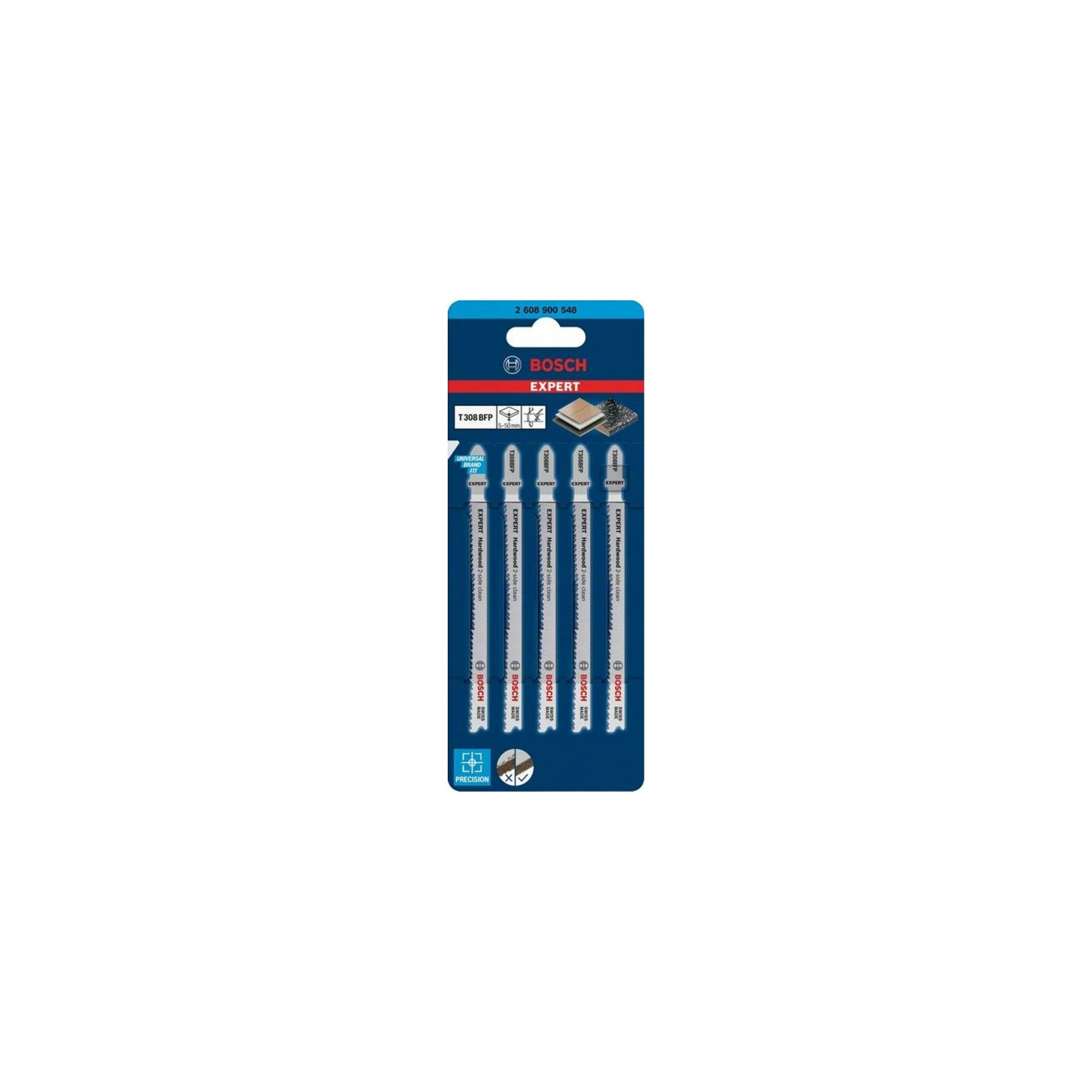 BOSCH Stichsägeblätter-Set, Bezeichnung: T308BFP-E (2608900548)