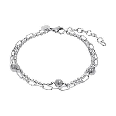 Armband TOM TAILOR "Schmuck Geschenk Edelstahl Kugeln", silber (edelstahlfarben), Armbänder, Damen, 20cm, Edelstahl, Armband