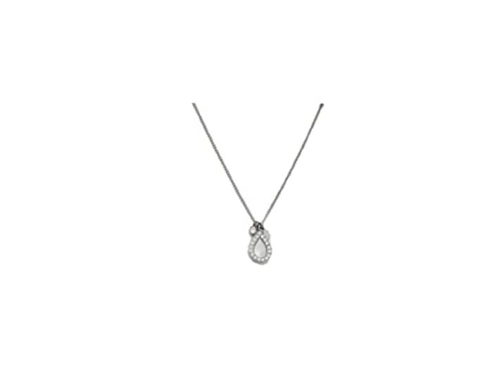 Fossil Set Für Frauen Classics, Ohrring: 8mm X 6mm, Halskette: 16In + 2In Silber Edelstahl Set, JF03765040
