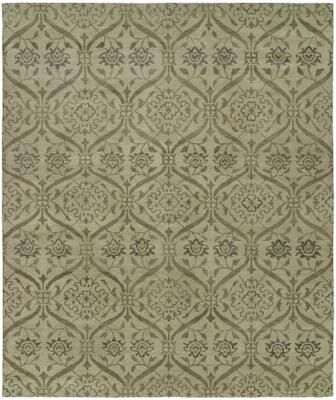 KALATY Transitional Grey Hand-Knotted Wool Area Rug