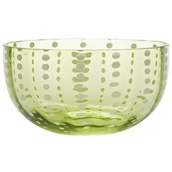 Zafferano Perle Schalen-Set, 6-teilig, Apfelgrün, handgefertigtes Glas, elegantes Design für moderne Tische, hochwertige Perle 6X Kollektion.
