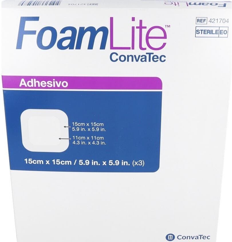 Convatec Foam Lite Apósitos 15x15cm 3uds