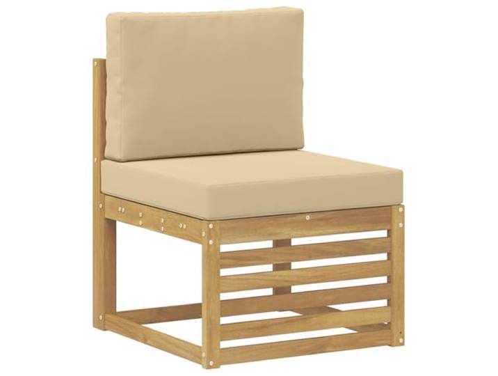 KTHLBRH Sofaset aus massivem Akazienholz für den Außenbereich Modulares Design, wetterfest, pflegeleicht, 110 kg pro Stuhl