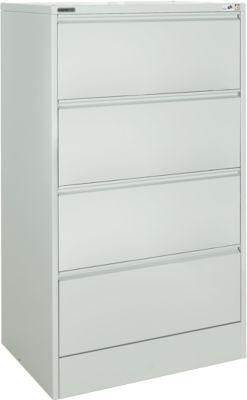 Schäfer Shop Select Hängeregistraturschrank MS iCONOMY, Stahl, 2-bahnig, offener Rahmen, B 780 mm, weißaluminium RAL 9006