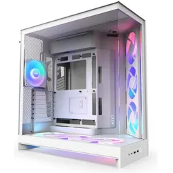 NZXT H9 Flow (2025) (ATX, E-ATX, mATX, Mini-ITX), PC Gehäuse, Weiss